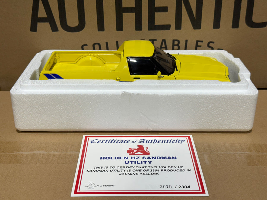 HOLDEN HZ SANDMAN UTILITY - JASMINE YELLOW - 1:18 SCALE DIECAST MODEL - BIANTE/AUTOART