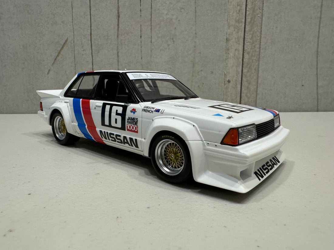 Fred Gibson and John French - 16 Nissan Bluebird Turbo - 1983 James Hardie Bathurst 1000 - 1:18 Scale Resin Model - AUTHENTIC COLLECTABLES