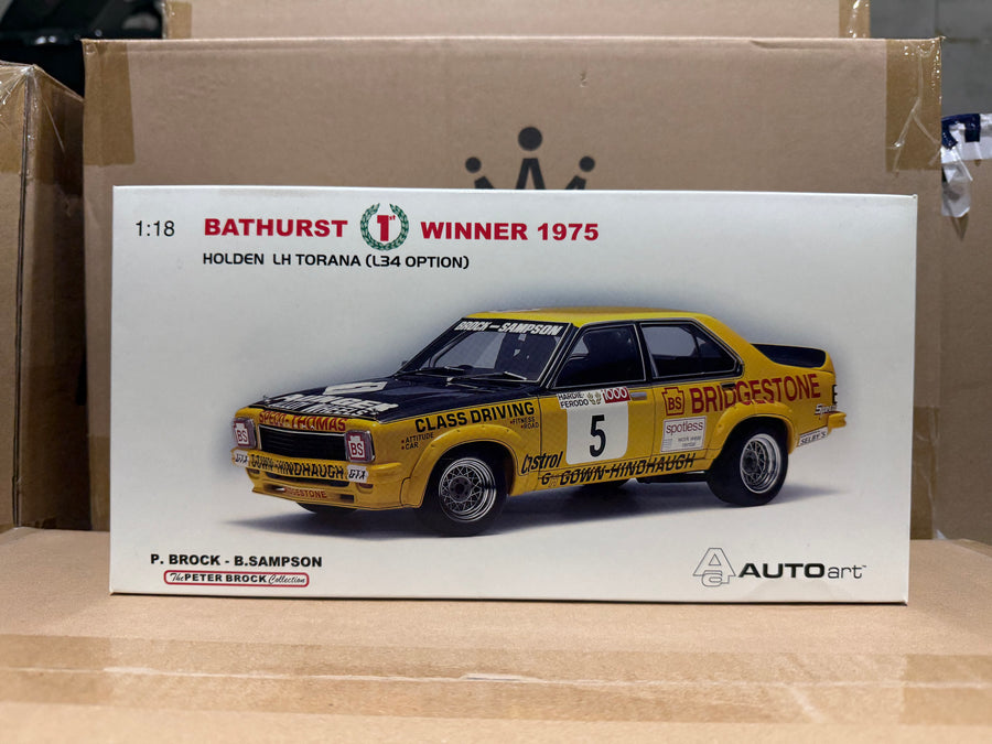 1975 BATHURST WINNER - PETER BROCK / BRIAN SAMPSON - LH TORANA L34 OPTION - 1:18 SCALE DIECAST MODEL - AUTOart