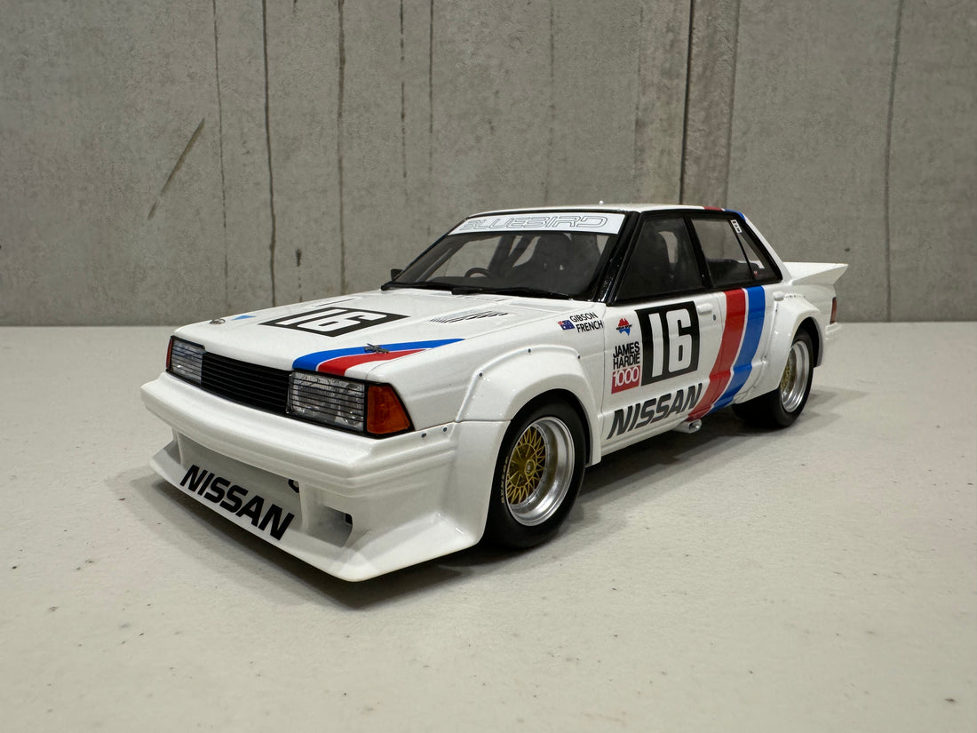 Fred Gibson and John French - 16 Nissan Bluebird Turbo - 1983 James Hardie Bathurst 1000 - 1:18 Scale Resin Model - AUTHENTIC COLLECTABLES