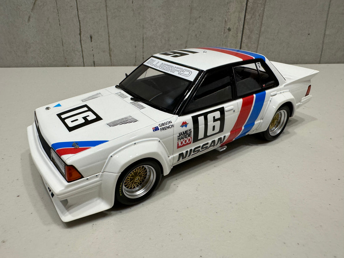 Fred Gibson and John French - 16 Nissan Bluebird Turbo - 1983 James Hardie Bathurst 1000 - 1:18 Scale Resin Model - AUTHENTIC COLLECTABLES