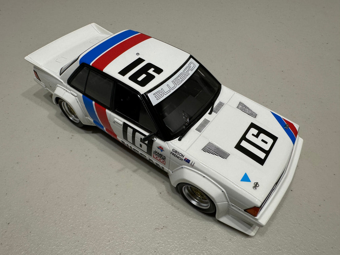 Fred Gibson and John French - 16 Nissan Bluebird Turbo - 1983 James Hardie Bathurst 1000 - 1:18 Scale Resin Model - AUTHENTIC COLLECTABLES