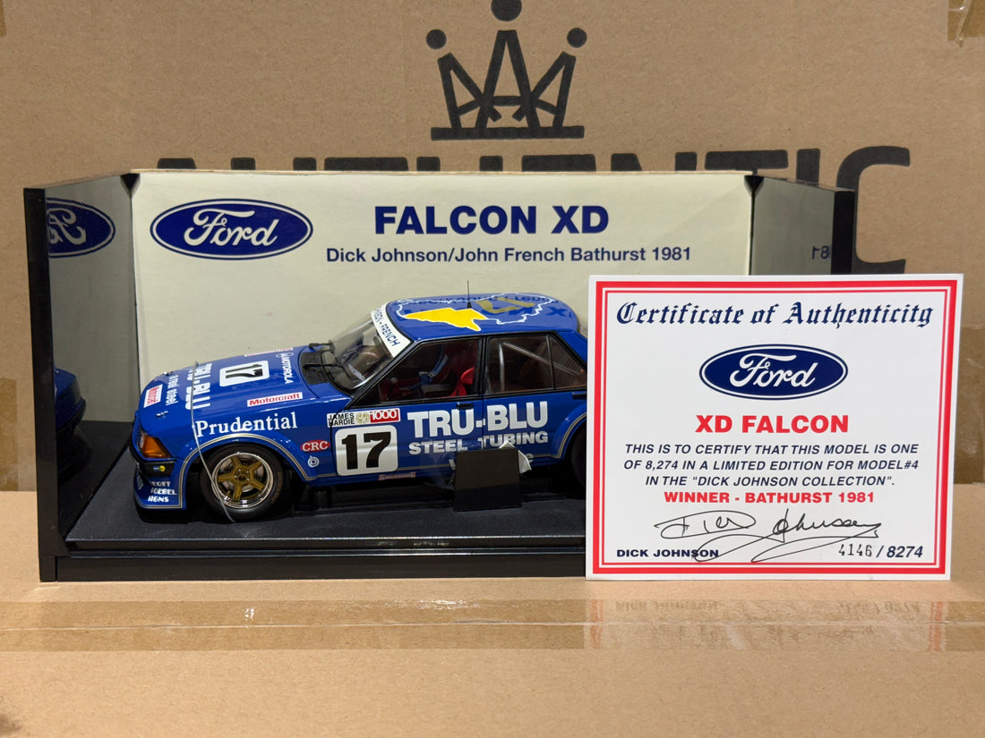 1981 Bathurst Winner - Johnson/French - Tru-Blu Ford XD Falcon - 1:18 Scale Diecast Model - AUTOart