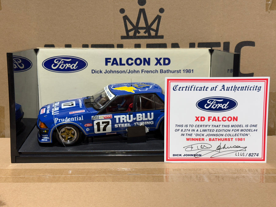 1981 Bathurst Winner - Johnson/French - Tru-Blu Ford XD Falcon - 1:18 Scale Diecast Model - AUTOart