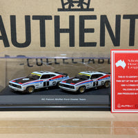 1977 BATHURST 1000 - 1-2 FINISH - FORD XC FALCONS - 1:43 SCALE DIECAST MODEL TWIN SET - AUTOart