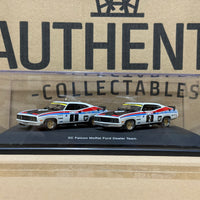 1977 BATHURST 1000 - 1-2 FINISH - FORD XC FALCONS - 1:43 SCALE DIECAST MODEL TWIN SET - AUTOart
