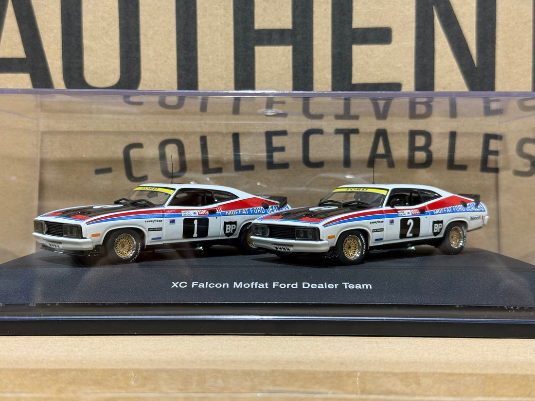 1977 BATHURST 1000 - 1-2 FINISH - FORD XC FALCONS - 1:43 SCALE DIECAST MODEL TWIN SET - AUTOart