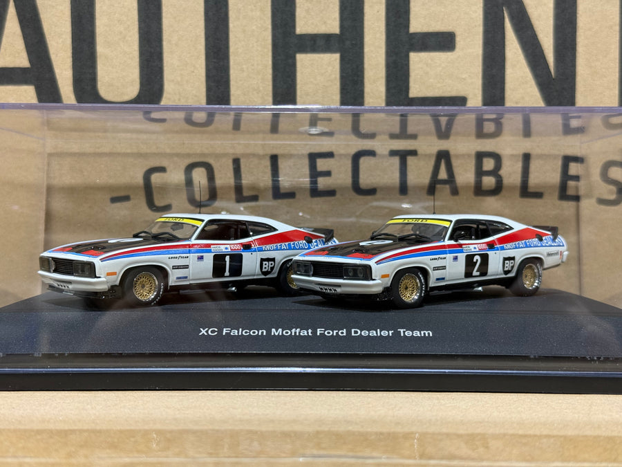1977 BATHURST 1000 - 1-2 FINISH - FORD XC FALCONS - 1:43 SCALE DIECAST MODEL TWIN SET - AUTOart