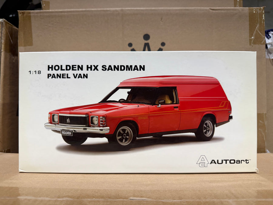 HOLDEN HX SANDMAN PANEL VAN - 1976 MANDARIN RED - 1:18 SCALE DIECAST MODEL - AUTOart