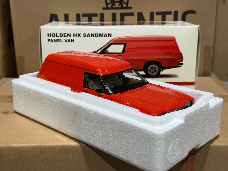 HOLDEN HX SANDMAN PANEL VAN - 1976 MANDARIN RED - 1:18 SCALE DIECAST MODEL - AUTOart