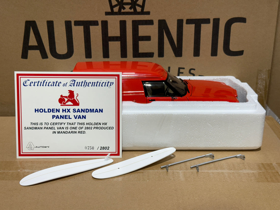 HOLDEN HX SANDMAN PANEL VAN - 1976 MANDARIN RED - 1:18 SCALE DIECAST MODEL - AUTOart