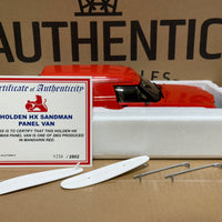 HOLDEN HX SANDMAN PANEL VAN - 1976 MANDARIN RED - 1:18 SCALE DIECAST MODEL - AUTOart