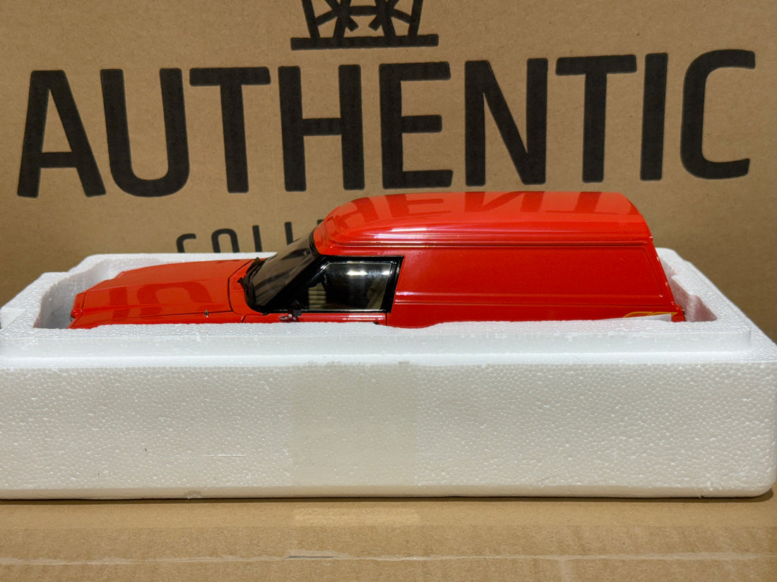 HOLDEN HX SANDMAN PANEL VAN - 1976 MANDARIN RED - 1:18 SCALE DIECAST MODEL - AUTOart