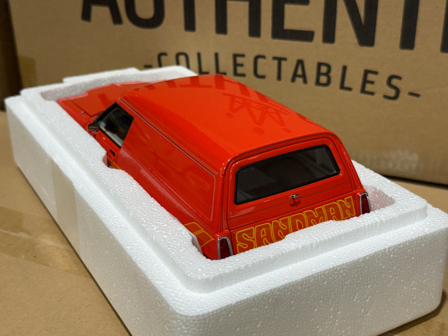 HOLDEN HX SANDMAN PANEL VAN - 1976 MANDARIN RED - 1:18 SCALE DIECAST MODEL - AUTOart