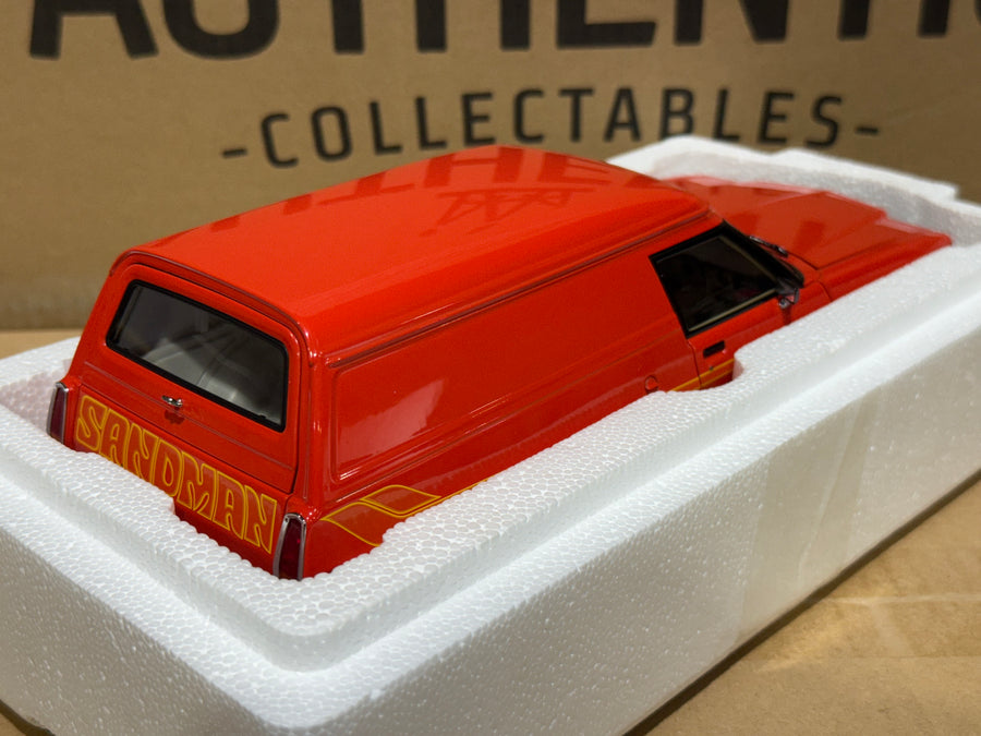HOLDEN HX SANDMAN PANEL VAN - 1976 MANDARIN RED - 1:18 SCALE DIECAST MODEL - AUTOart