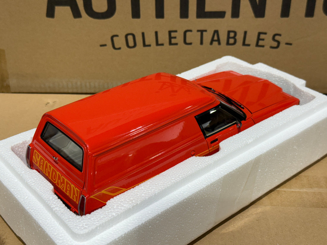 HOLDEN HX SANDMAN PANEL VAN - 1976 MANDARIN RED - 1:18 SCALE DIECAST MODEL - AUTOart