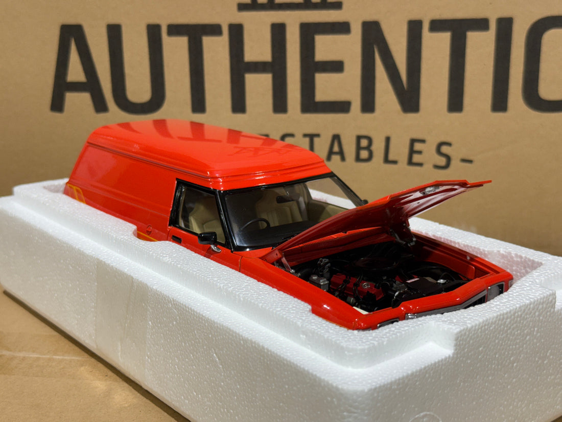 HOLDEN HX SANDMAN PANEL VAN - 1976 MANDARIN RED - 1:18 SCALE DIECAST MODEL - AUTOart
