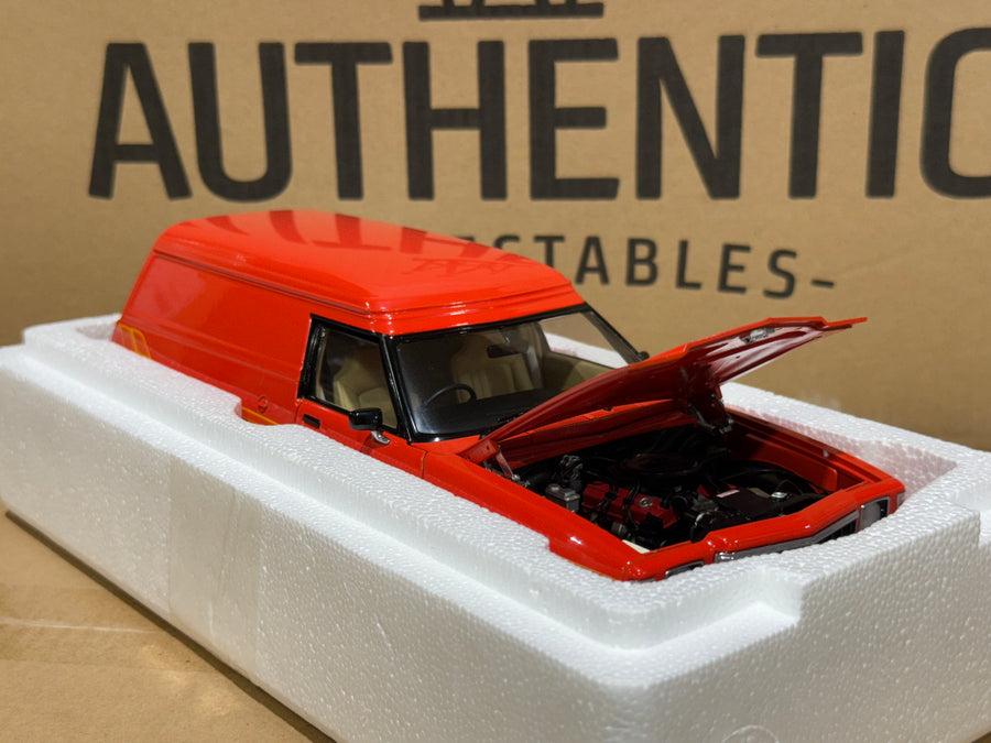 HOLDEN HX SANDMAN PANEL VAN - 1976 MANDARIN RED - 1:18 SCALE DIECAST MODEL - AUTOart