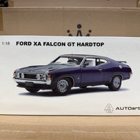 FORD XA FALCON GT HARDTOP - WILD VIOLET/WHITE INTERIOR - 1:18 SCALE DIECAST MODEL -AUTOart