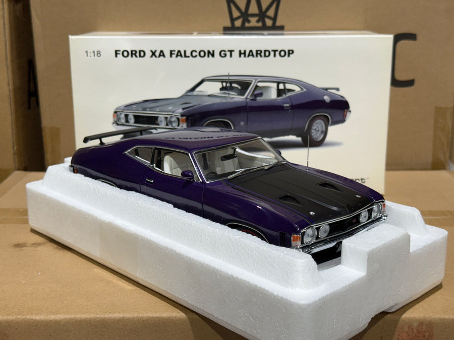 FORD XA FALCON GT HARDTOP - WILD VIOLET/WHITE INTERIOR - 1:18 SCALE DIECAST MODEL -AUTOart