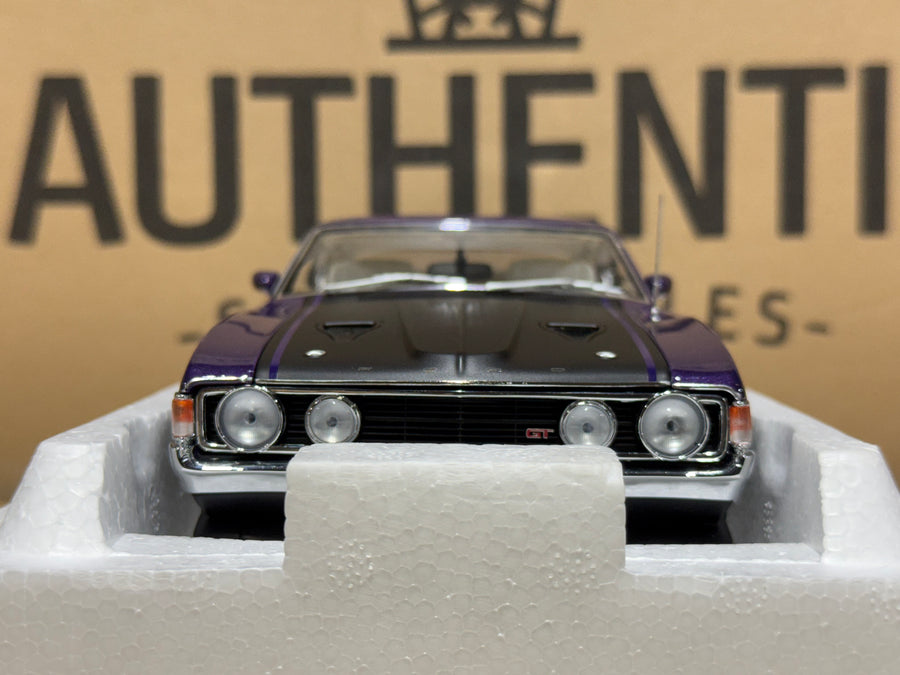 FORD XA FALCON GT HARDTOP - WILD VIOLET/WHITE INTERIOR - 1:18 SCALE DIECAST MODEL -AUTOart