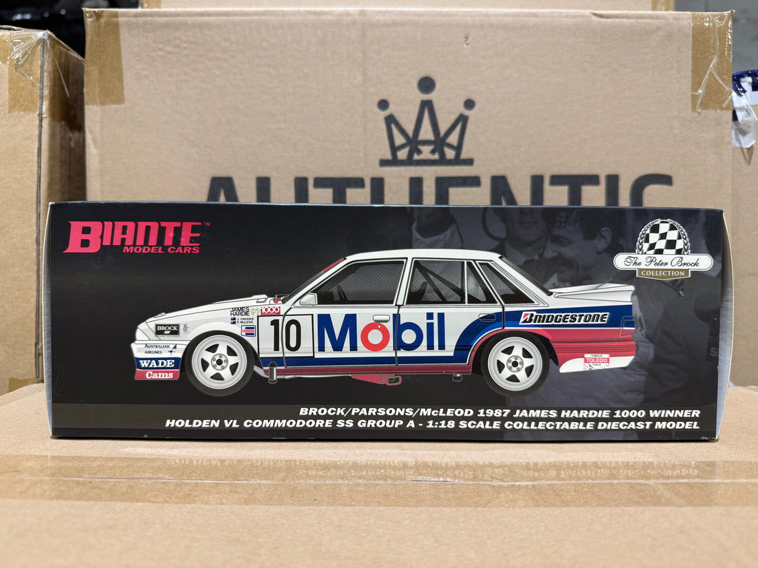 1987 Bathurst Winner Peter Brock - #10 Holden VL Commodore - 1:18 Scale Diecast Model - BIANTE