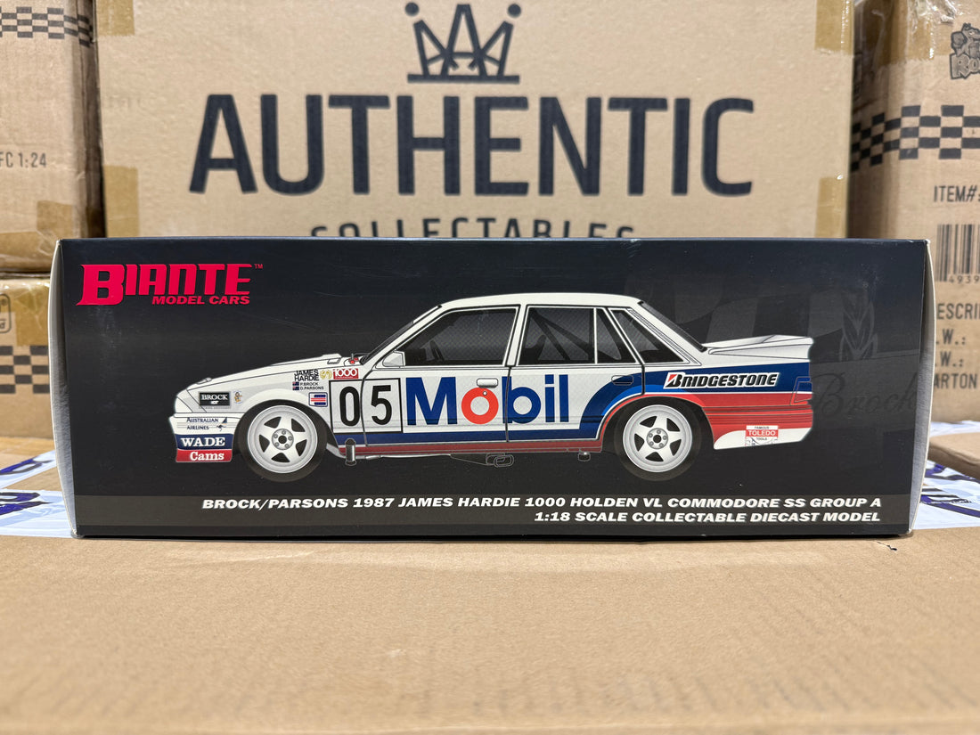 HOLDEN VL COMMODORE SS GROUP A #05 - BROCK / PARSONS BATHURST (1987) -1:18 SCALE DIECAST MODEL - BIANTE