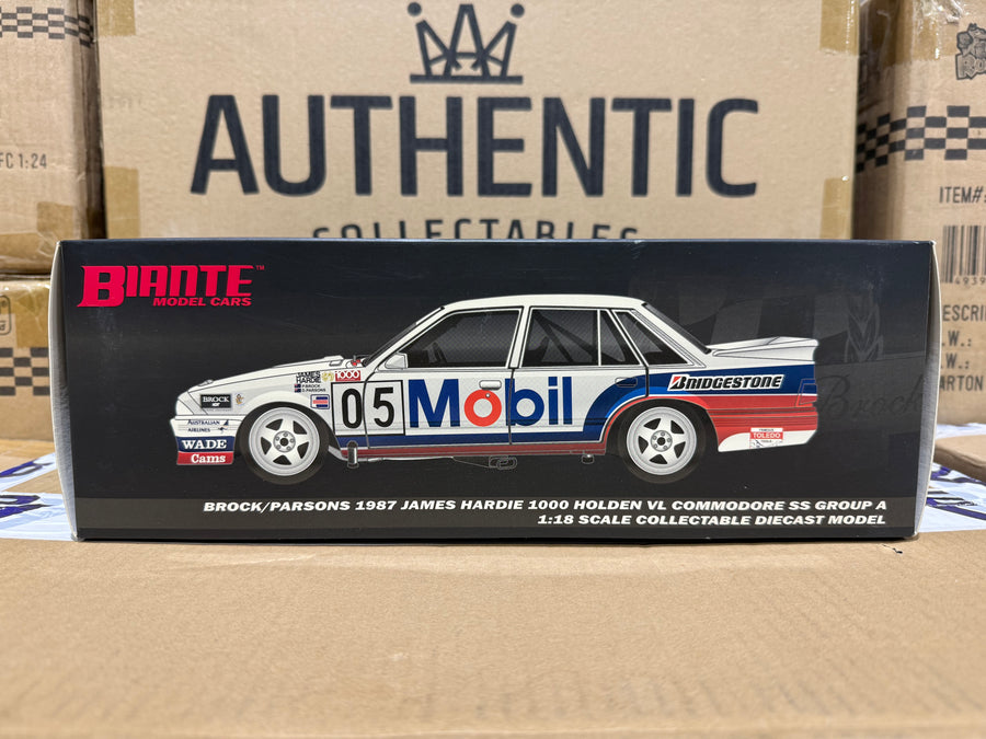 HOLDEN VL COMMODORE SS GROUP A #05 - BROCK / PARSONS BATHURST (1987) -1:18 SCALE DIECAST MODEL - BIANTE