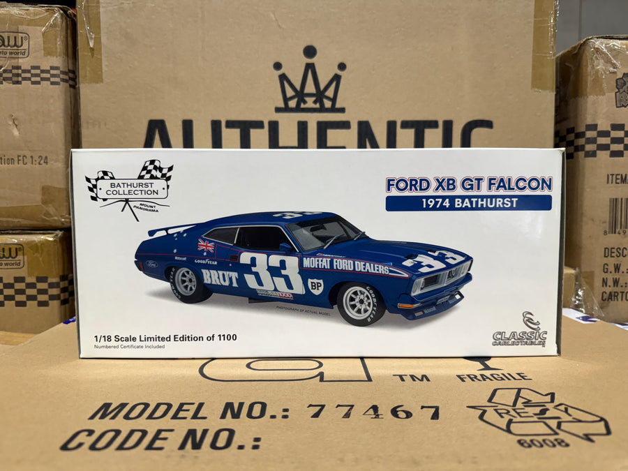 1974 Bathurst Allan Moffat - Ford XB Falcon GT - 1:18 Scale Diecast Model