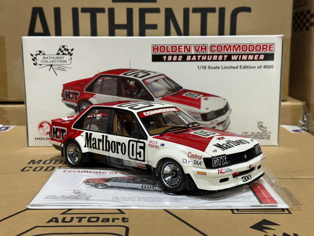 1982 Bathurst Winner Peter Brock/Perkins - Holden VH Commodore - 1:18 Scale Diecast Model