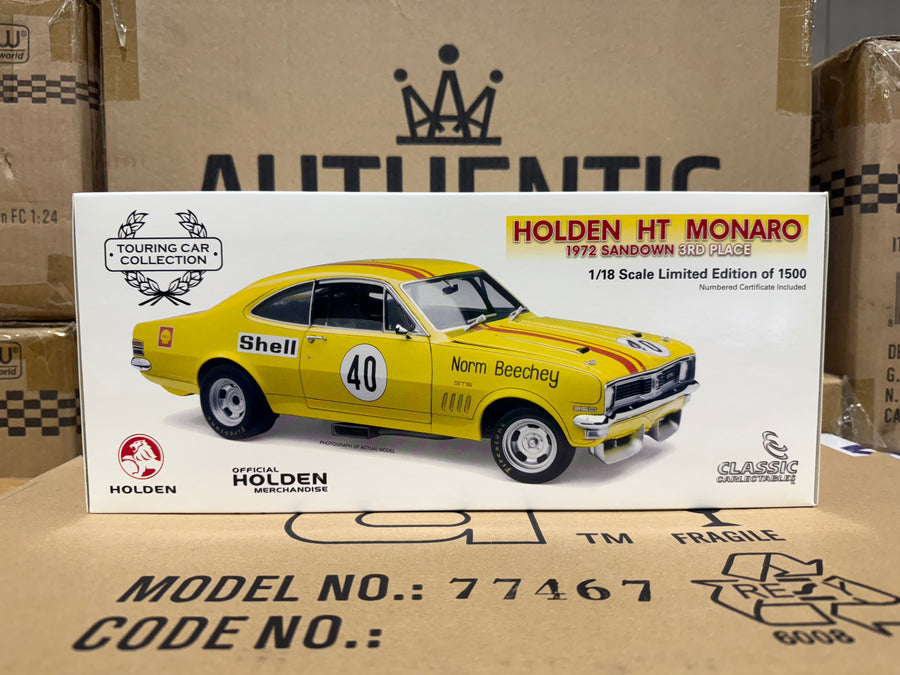 NORM BEECHEY SANDOWN 3RD - HOLDEN HT MONARO - 1:18 SCALE DIECAST MODEL