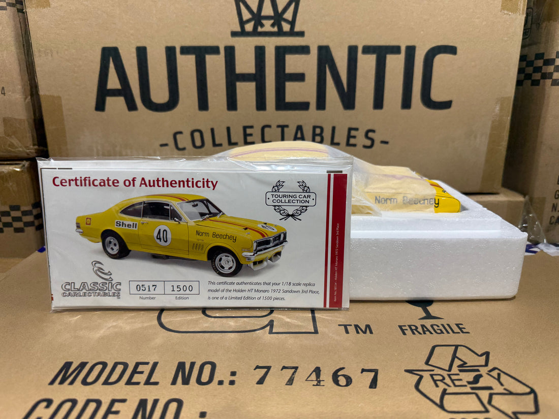 NORM BEECHEY SANDOWN 3RD - HOLDEN HT MONARO - 1:18 SCALE DIECAST MODEL