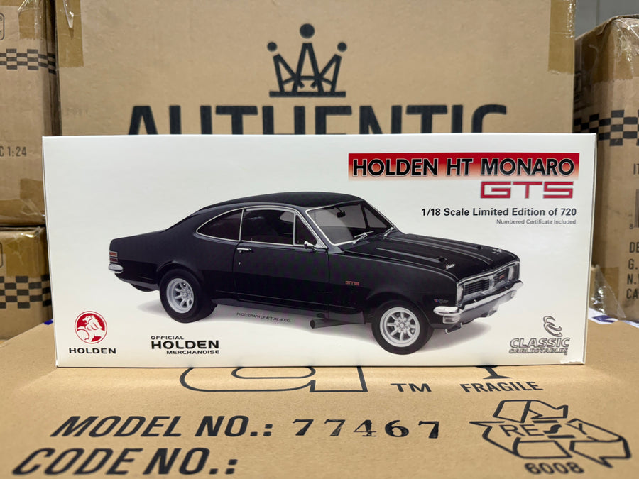 Holden HT Monaro GTS - Metallic Black - 1:18 Scale Diecast Model