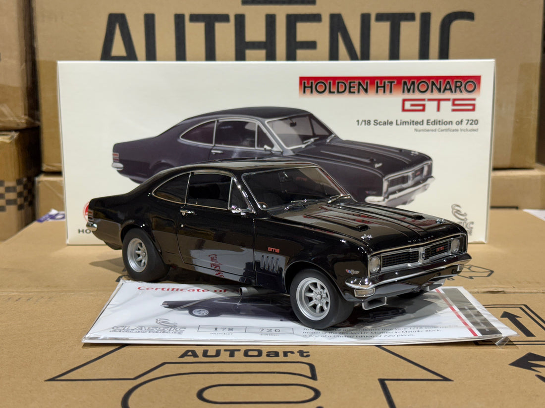 Holden HT Monaro GTS - Metallic Black - 1:18 Scale Diecast Model