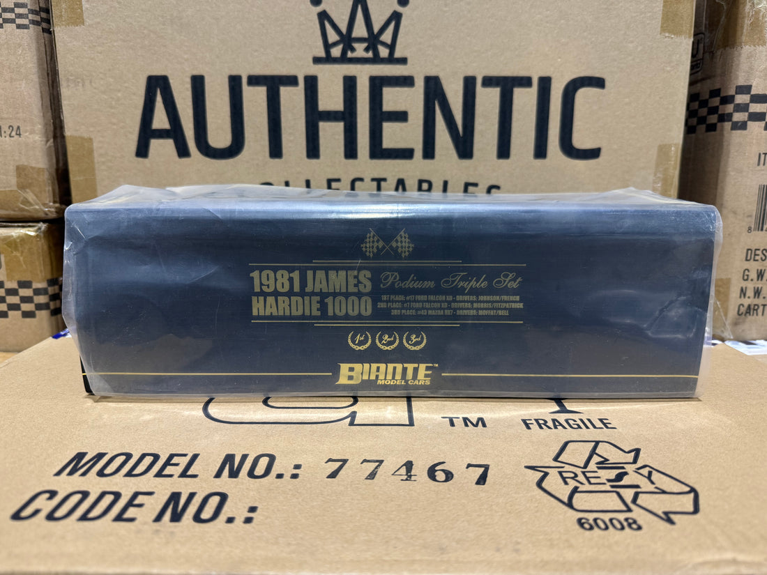 1981 JAMES HARDIE 1000 PODIUM TRIPLE SET - 1:43 SCALE DIECAST MODEL SET - BIANTE