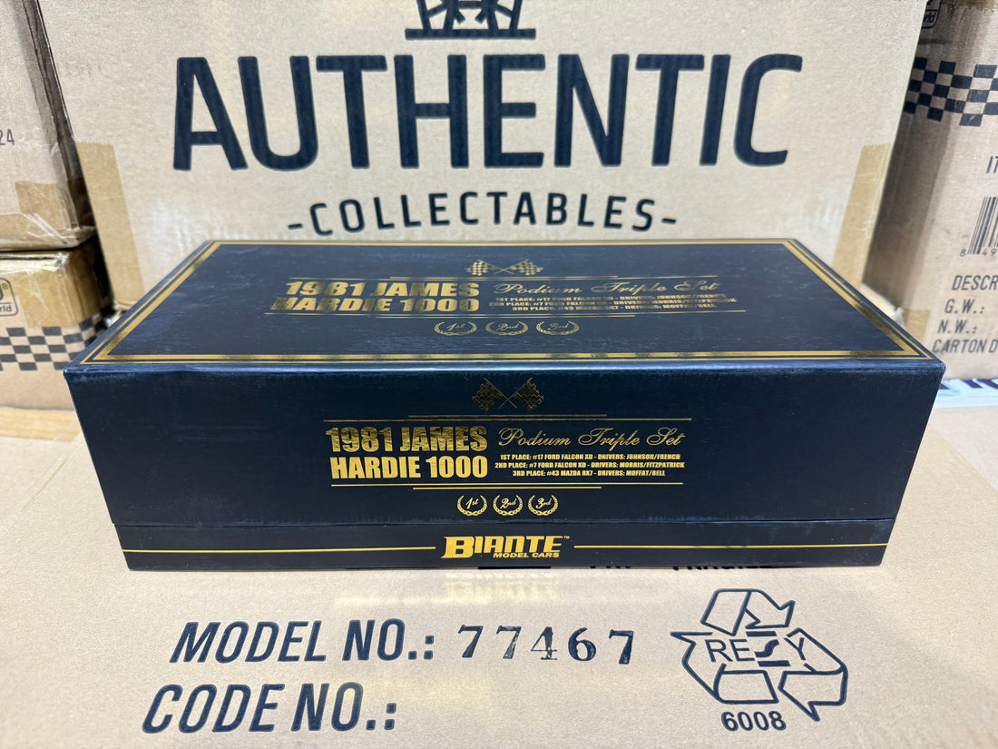 1981 JAMES HARDIE 1000 PODIUM TRIPLE SET - 1:43 SCALE DIECAST MODEL SET - BIANTE