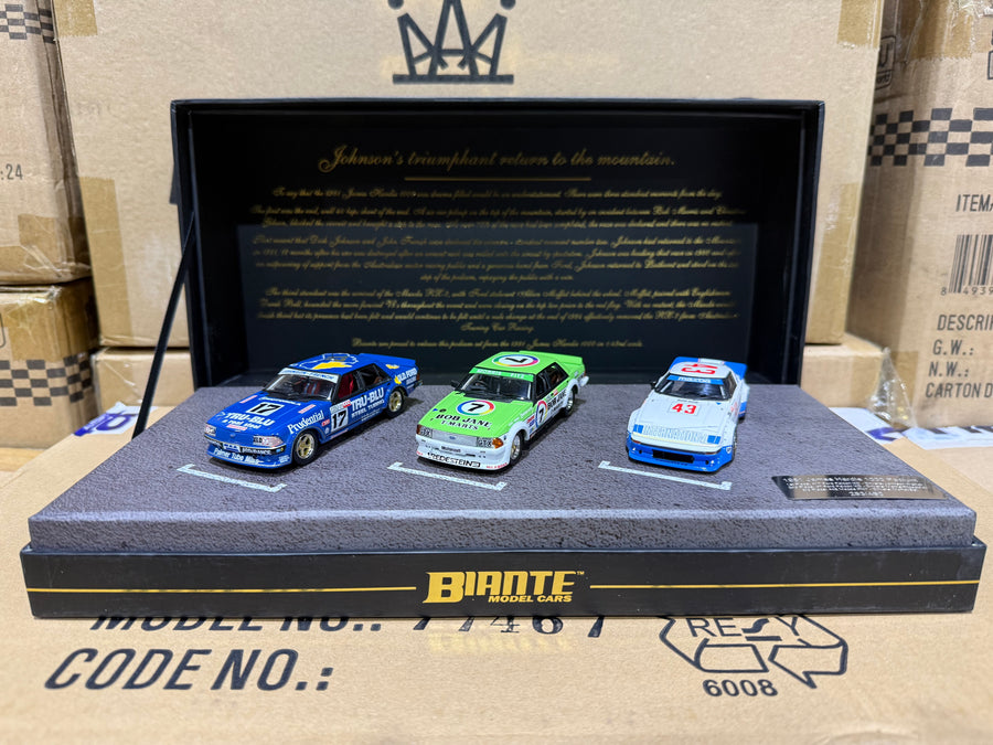1981 JAMES HARDIE 1000 PODIUM TRIPLE SET - 1:43 SCALE DIECAST MODEL SET - BIANTE