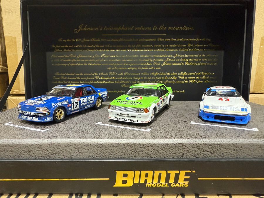 1981 JAMES HARDIE 1000 PODIUM TRIPLE SET - 1:43 SCALE DIECAST MODEL SET - BIANTE