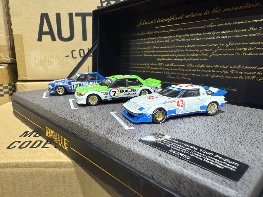 1981 JAMES HARDIE 1000 PODIUM TRIPLE SET - 1:43 SCALE DIECAST MODEL SET - BIANTE