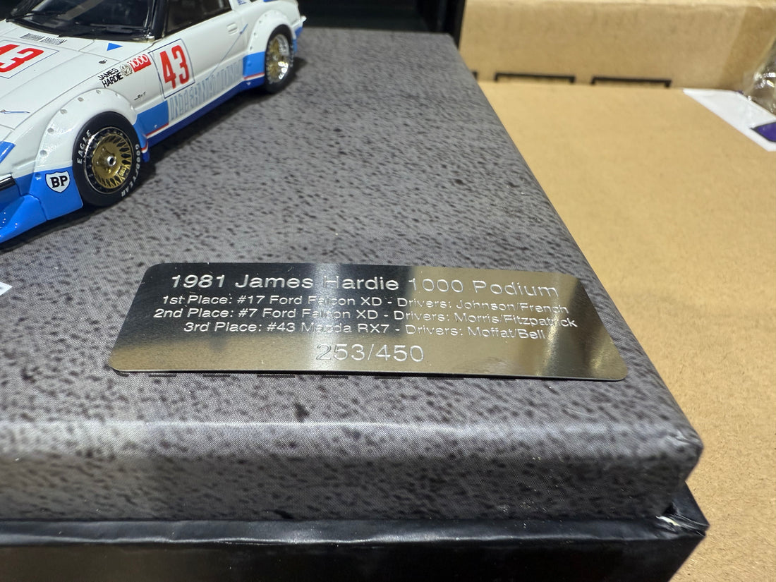 1981 JAMES HARDIE 1000 PODIUM TRIPLE SET - 1:43 SCALE DIECAST MODEL SET - BIANTE