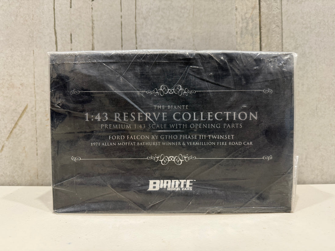 FORD FALCON XY GTHO TWIN SET: 1971 BATHURST WINNER - VERMILLION FIRE ROAD CAR - 1:43 SCALE DIECAST TWIN SET