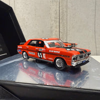 FORD FALCON XY GTHO TWIN SET: 1971 BATHURST WINNER - VERMILLION FIRE ROAD CAR - 1:43 SCALE DIECAST TWIN SET