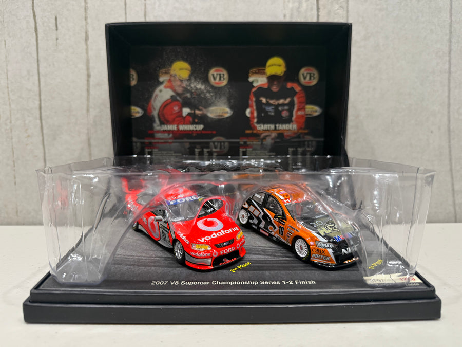 2007 V8 SUPERCAR CHAMPIONSHIP SERIES 1-2 FINISH - 1:43 SCALE DIECAST MODEL TWIN SET