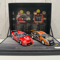2007 V8 SUPERCAR CHAMPIONSHIP SERIES 1-2 FINISH - 1:43 SCALE DIECAST MODEL TWIN SET