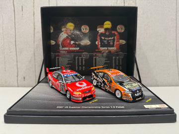 2007 V8 SUPERCAR CHAMPIONSHIP SERIES 1-2 FINISH - 1:43 SCALE DIECAST MODEL TWIN SET