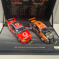 2007 V8 SUPERCAR CHAMPIONSHIP SERIES 1-2 FINISH - 1:43 SCALE DIECAST MODEL TWIN SET