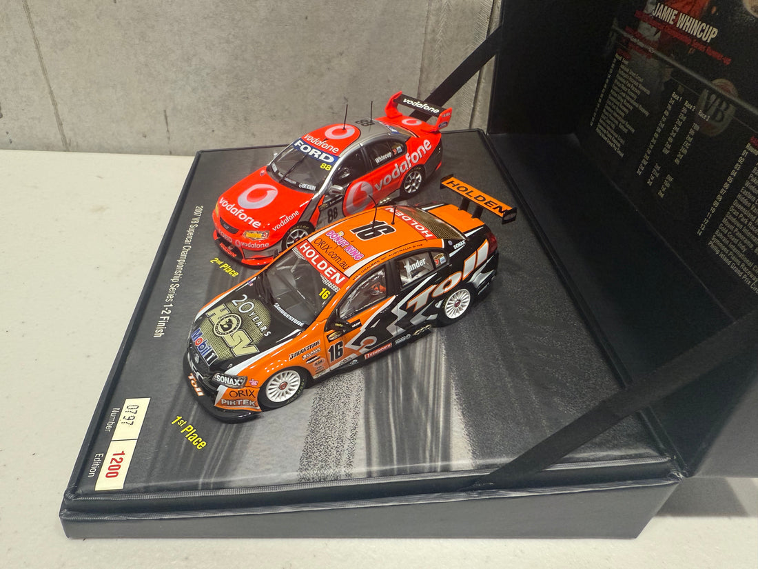 2007 V8 SUPERCAR CHAMPIONSHIP SERIES 1-2 FINISH - 1:43 SCALE DIECAST MODEL TWIN SET