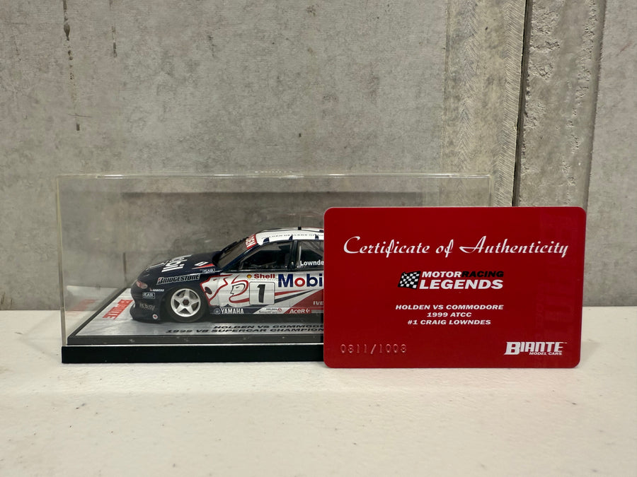 HOLDEN VS COMMODORE #1 CRAIG LOWNDES ATCC REVERSE LIVERY (1999) - 1:43 SCALE DIECAST MODEL - BIANTE