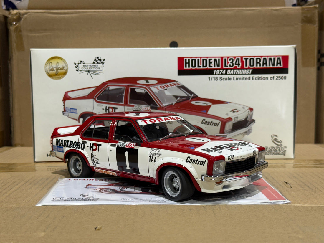 1974 Peter Brock Bathurst - Holden L34 Torana - 1:18 Scale Diecast Model