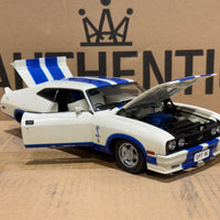 Ford XC Falcon Cobra Option 96 - White w/Blue Stripes - 1:18 Scale Diecast Model